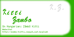 kitti zambo business card